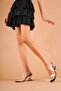 Lorela Women's Black Skin Transparent Heeled Slippers - 3