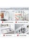 Kitchen Sink Splash Guard, Silicone Draining Mat, Faucet Mat for Bathroom Kitchen Sink, 5° Slope An - 7