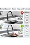 Kitchen Sink Splash Guard, Silicone Draining Mat, Faucet Mat for Bathroom Kitchen Sink, 5° Slope An - 6