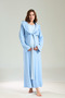 Blue Winter Wellsoft Maternity Nightgown Set with Dressing Gown - 4