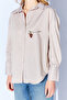 Stone Brooch Detailed Striped Shirt |   Ek1007430-7430 - 4