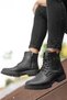 Men's Black Comfortable Cold and Waterproof Guaranteed Rubber Non-Slip Sole Daily Boots - 7