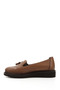 Taba Antique Genuine Leather Round Toe Filled Sole Tassel Women's Casual Shoes 24142 - 4