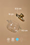Roy Gold 1200 ml Borosilicate Glass Pot - 2