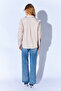 Stone Brooch Detailed Striped Shirt |   Ek1007430-7430 - 7