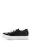 Women's Black Lace-Up Padded Sole Genuine Leather Sneakers - 4