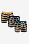 Men's Cotton Mix Stripe 3-Piece Multi-Colored Boxer