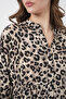 Women's Beige Black Viscose Hijab Dress 2423 - 8