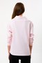 Polo Neck 100% Organic Cotton Pink Women's Long Sleeve T-Shirt - 5