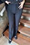 Gwen Front Stitched Trousers - Black - 3