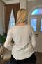 Boat Neck Sequin Silvery Knitwear Sweater - 5