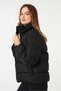 Women's Mock Neck Puffer Coat - 3