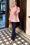 Pink Koios Sleeves Ruffle Shirt - 6