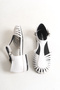 Mela Women's Round Toe Bias Casual Babet White - 7