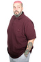 Mode Xl Oversize Men's T-shirt Polo Collar Embroidered Classic Pique 20553 Plum - 2