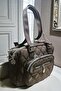 Women's Brown Quilted Shoulder Bag Waterproof Buzzy Fabric 4 Compartments - 4