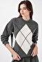 Bdart Plus Size Geometric Knitted Sweater