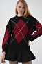 Bdart Plus Size Geometric Knitted Sweater