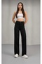 Davis Black Lycra Super Extra High Waist Palazzo Loose Jean Trousers - 2