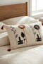 Colorful Modern Flowers Punch Embroidered Decorative Tufted Throw Pillow Cover Cotton 35 X55 cm - 5