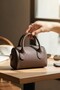 Women's Brown Mini Shoulder & Hand Bag – Zippered Single Compartment Adjustable Long Strap (17X13X10 cm) - 2
