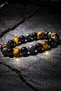 Tiger Eye - Lava - Obsidian Natural Stone Bracelet (High Quality, High Vibration Energy and Power)
