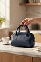 Women's Navy Blue Mini Shoulder & Hand Bag – Single Compartment with Zipper and Adjustable Long Strap (17X13X10 cm) - 3