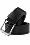 Men's Black 100% Genuine Leather Sports Jeans Belt 4.5 cm Suitable for Jeans and Canvas Pants Belt 2502634