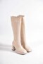 MLT0030-2301 WOMEN'S DAILY PLATFORM SKIN BOOTS /BEIGE/39