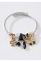 Women's Gold Black Butterfly Charm Bracelet - Elegant Design with Stone Detail and Heart and Butterfly Figures - 4