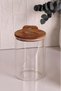 Mega Size 2500 ml Acacia Vacuum Glass Jar with Lid - 4