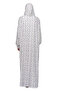 Practical One-Piece Floral Patterned Sleeves and Removable Headscarf Lycra Hijab Prayer Dress 990-0203 - 3