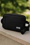 Walt Double Compartment Waterproof Zippered Sports Men's Bag with Shoulder Strap - Black