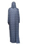 Practical One-Piece Floral Patterned Sleeves and Removable Headscarf Lycra Hijab Prayer Dress 990-0201 - 6