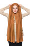 Ready Practical Interlocking Luxury Organic Plain Combed Shawl Evenly Aligned Tan
