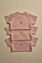 3-Pack Salmon Dreams Series Short Sleeve Snap Fastener Bodysuit Model 9 - 5