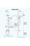 Three-function shower column, rose TRENDY S, with ceramic embroidery - 7