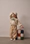 Beige Stitching Detailed Tracksuit Set - 4