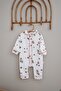 Elma Printed Snap Fastener Puffy Sleep Series Jumpsuit