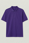 Cotton Pack Polo Collar Purple Short Sleeve T-Shirt Suitable for School and Daily Use