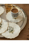 6 Linen Fabric Embroidered Coffee Side Cocktail Napkins & Coasters Serving Napkins - 2