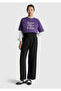 Women's Black Viscose Blend Pocketed Front Zipper Trousers - 5