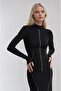 Stone Detailed Turtleneck Long Dress 2980 - 5