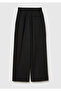 Women's Black Viscose Blend Pocketed Front Zipper Trousers - 4