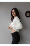 Women's Thessaloniki Knitted Long Sleeve Crew Neck Knitwear Short Sweater