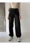 High Waist with Back Belt Buckle Loose Legs Baggy - 3