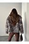Women's Premium Fur Coat with Shoulder Detail - 4