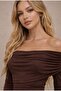 Asymmetric Sandy Dress with Ruffle Skirt Detail - 4