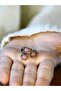 Natural Stone Pink Quartz 3-Piece Natural Stone Antique Model Women's Adjustable Ring Euy88Pk - 3