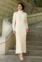 Women's Hijab Knitwear Dress – High Neck Long Ribbed Woven, Stretchy Full Fit, 130 cm Midi Length, Spring & - 3